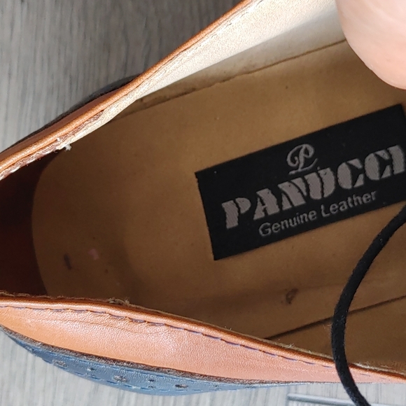 Navy and brown Derby's shoes - Picture 2 of 4